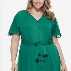 plus size  green midi dress from Calvin Klein, size 16 NWT